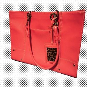 Wilson's Leather Pink Purse with Crossbody Strap
